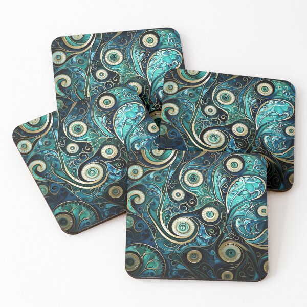 Item preview, New Zealand Paua Māori Pattern Koru Design 3 designed and sold by GrinGalore.