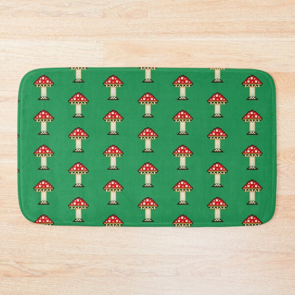 Item preview, Hongo Amanita Mosca Roja Sobre Fondo Verde designed and sold by CozyPixelFluff.