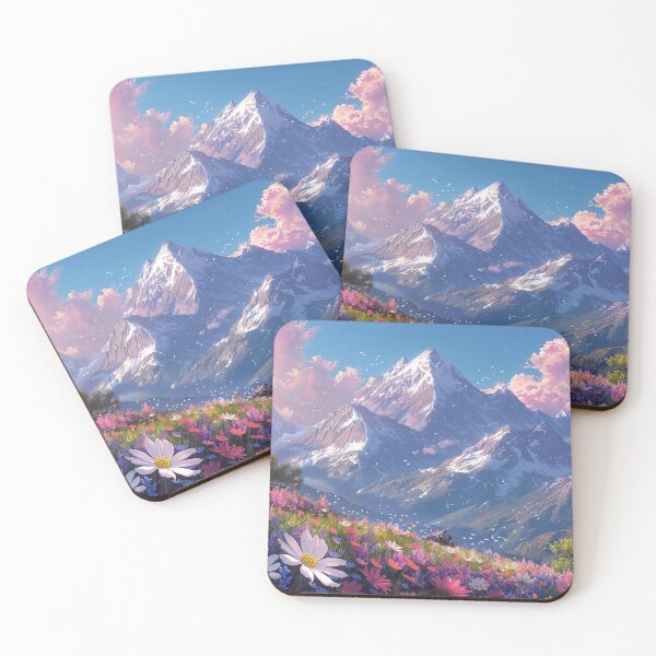 Item preview, Ascending the Heights: Manga Character Reaches Pink-Violet Sunset on Mountain Peak designed and sold by Shirtastically.