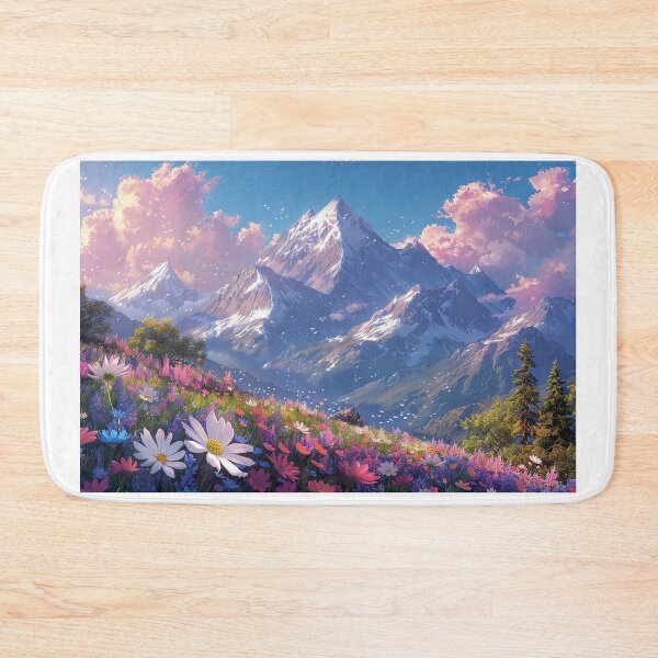 Item preview, Ascending the Heights: Manga Character Reaches Pink-Violet Sunset on Mountain Peak designed and sold by Shirtastically.