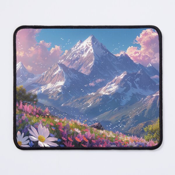 Item preview, Ascending the Heights: Manga Character Reaches Pink-Violet Sunset on Mountain Peak designed and sold by Shirtastically.