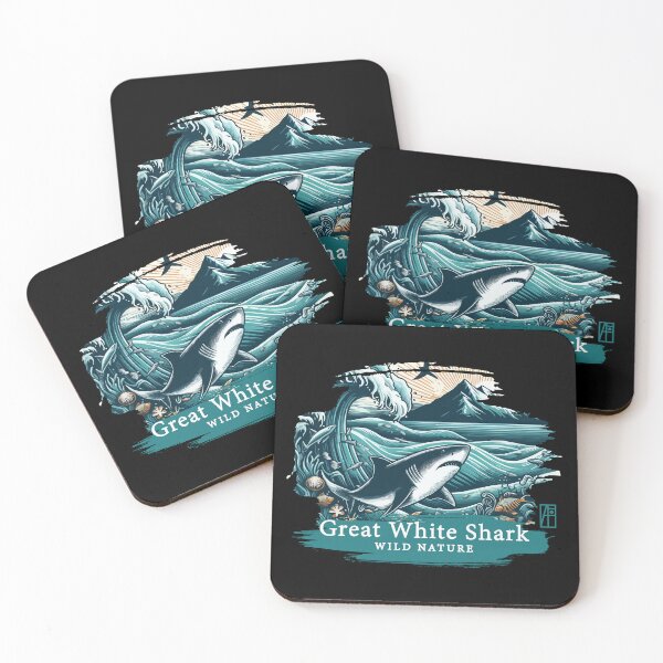 Item preview, Great White Shark - WILD NATURE - GREAT WHITE SHARK -3 designed and sold by ArtProjectShop.