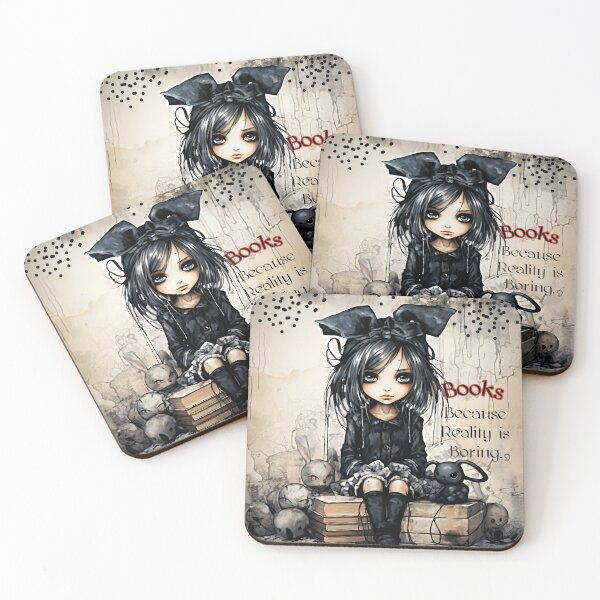 Item preview, Books Because Reality Is Boring designed and sold by RumpledFoxes.