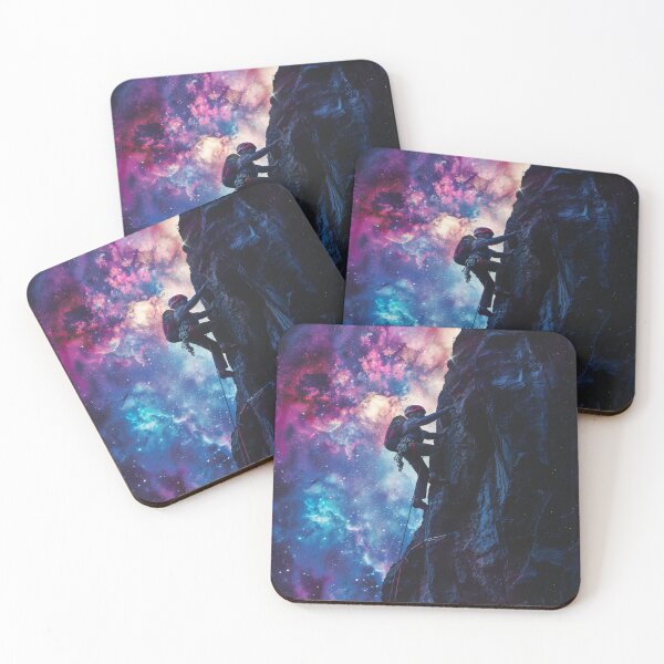 Item preview, Climber tackling challenging route cosmic sky Active Outdoors Inspired Art designed and sold by CDC40.