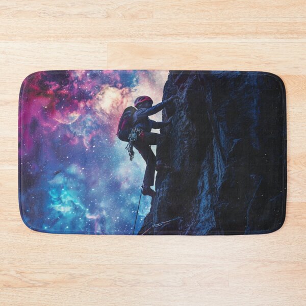 Item preview, Climber tackling challenging route cosmic sky Active Outdoors Inspired Art designed and sold by CDC40.