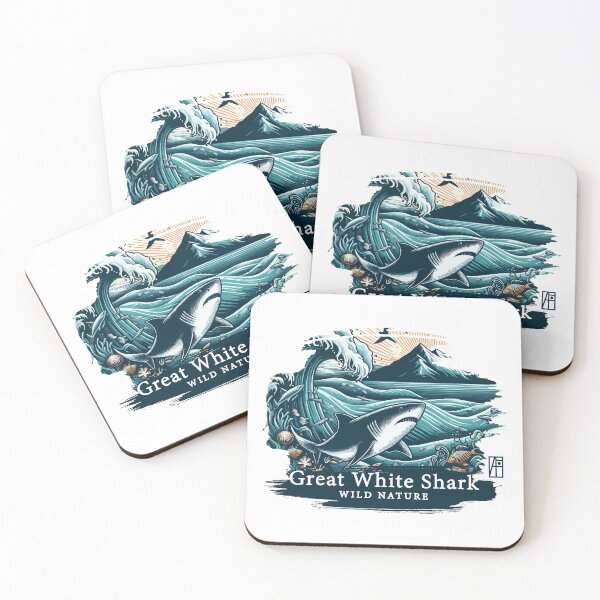 Item preview, Great White Shark - WILD NATURE - GREAT WHITE SHARK -4 designed and sold by ArtProjectShop.