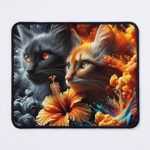 Item preview, Orange and gray tabby cats fantasy wallpaper 8k designed and sold by Keirnyx.