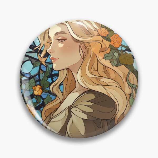 Item preview, Woman with Long Blonde Hair - Art Nouveau Style designed and sold by ArtNouveauChic.