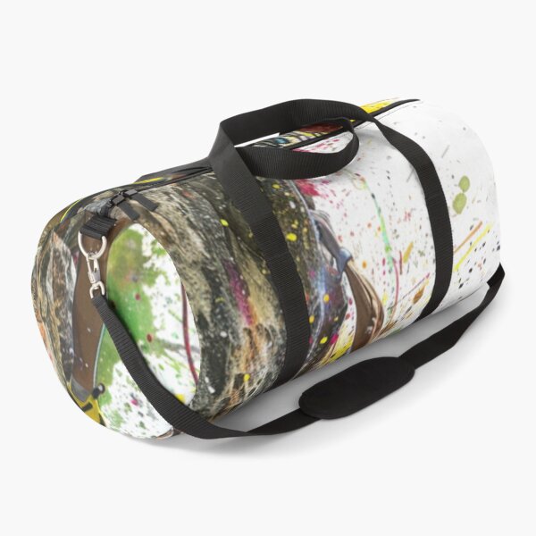 Item preview, Climber clinging sheer rock face splashes colour Active Outdoors Inspired Art designed and sold by CDC40.