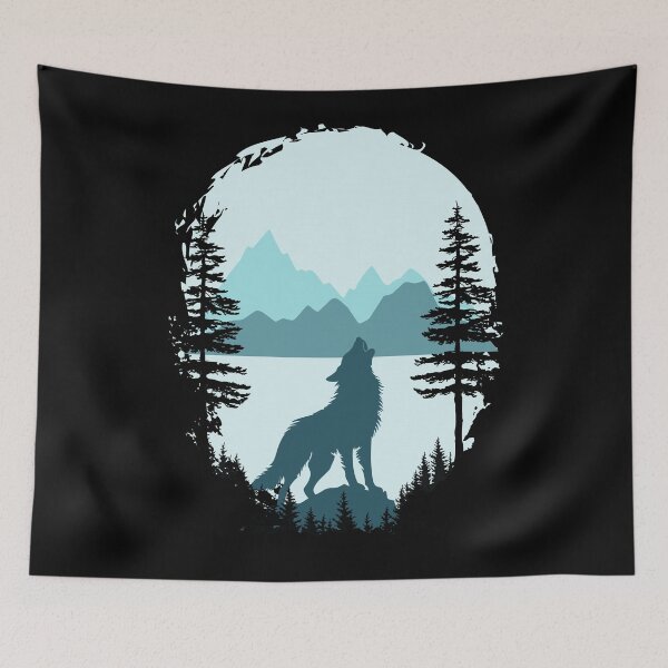 Item preview, wolf and nature in winter designed and sold by berwies.