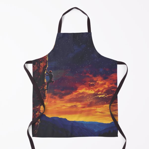 Item preview, Climber ascending rocky cliff vibrant sunset Active Outdoors Inspired Art designed and sold by CDC40.
