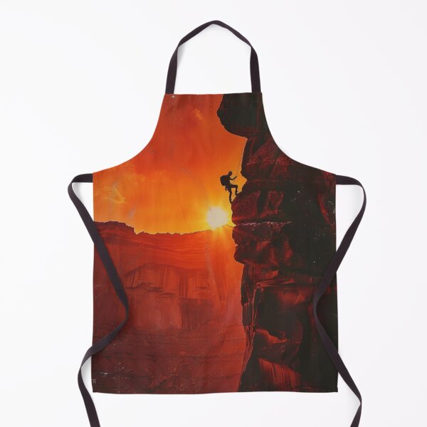 Item preview, Climber ascending rocky cliff vibrant sunset Active Outdoors Inspired Art designed and sold by CDC40.