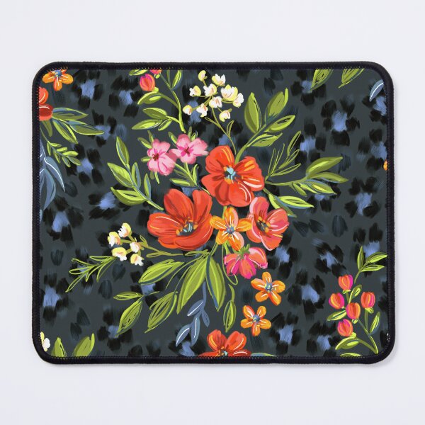 Item preview, Warm Coral Maximalist Leopard Print Floral designed and sold by micklyn.