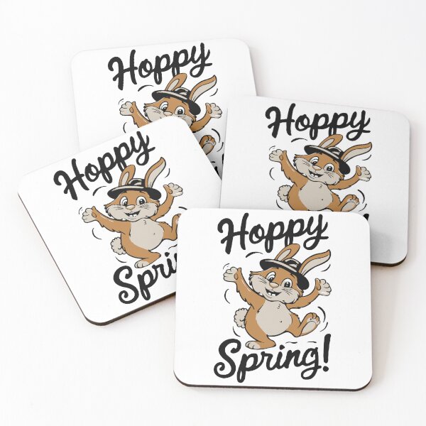 Item preview, Hoppy Spring! Happy Bunny Bounces with Joy designed and sold by SplashTastic.