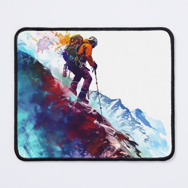 Item preview, Climber reaching summit burst colour Active Outdoors Inspired Art designed and sold by CDC40.