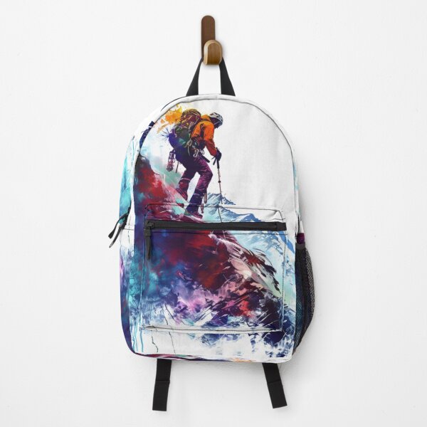 Item preview, Climber reaching summit burst colour Active Outdoors Inspired Art designed and sold by CDC40.