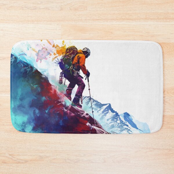 Item preview, Climber reaching summit burst colour Active Outdoors Inspired Art designed and sold by CDC40.