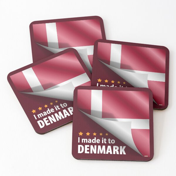 Item preview, I Made It To DENMARK Sticker T-Shirt 01 designed and sold by LocationInks.