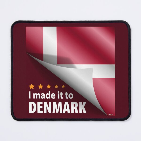 Item preview, I Made It To DENMARK Sticker T-Shirt 01 designed and sold by LocationInks.