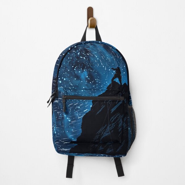 Item preview, Climber reaching summit against starry night sky Active Outdoors Inspired Art designed and sold by CDC40.