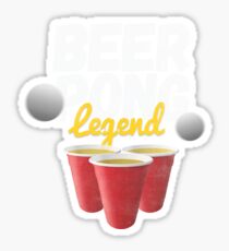 Funny Vintage Style Beer Drinking | Beer Pong Legend Sticker