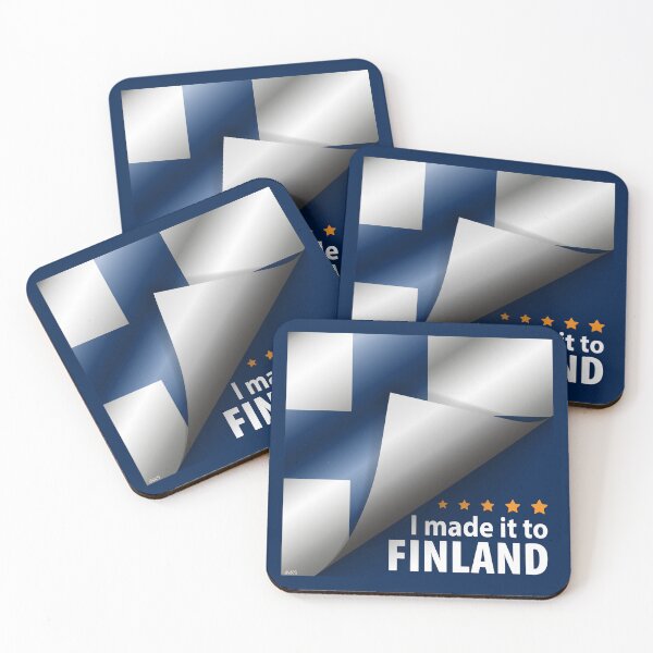 Item preview, I Made It To FINLAND Sticker T-Shirt 01 designed and sold by LocationInks.