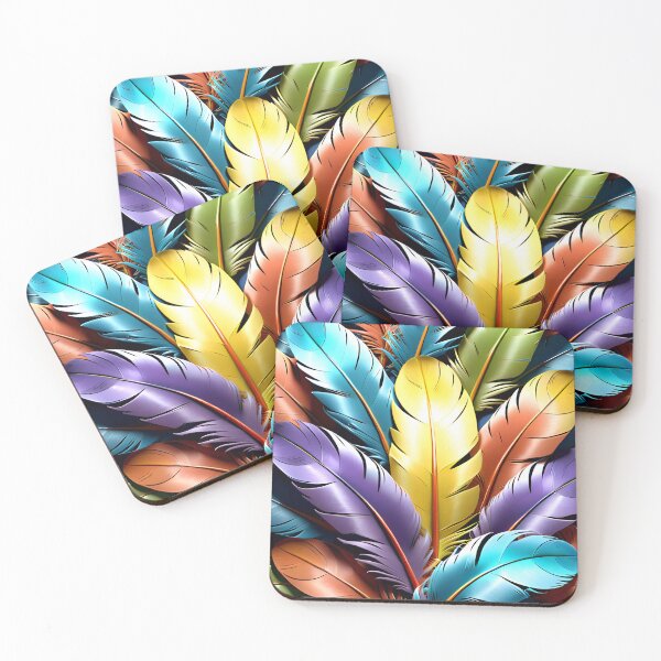 Artikelvorschau, Colorful Feather Pattern entworfen und verkauft von TheArtOfPat.