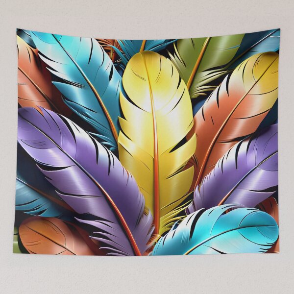 Artikelvorschau, Colorful Feather Pattern entworfen und verkauft von TheArtOfPat.