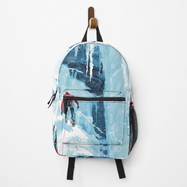 Item preview, Climber ascending frozen waterfall icy accent Active Outdoors Inspired Art designed and sold by CDC40.