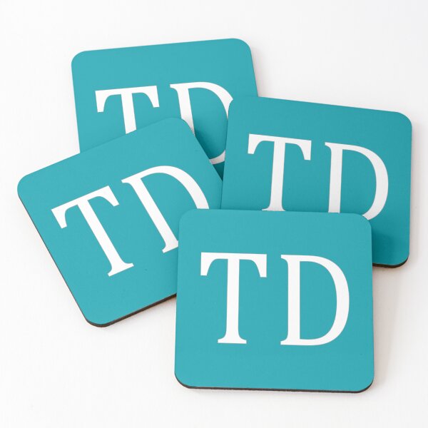 Item preview, TD Initials Monogram Elegant White Letters designed and sold by Jeallan Designs.