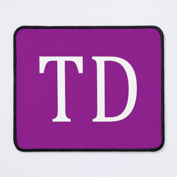 Item preview, TD Initials Monogram Elegant White Letters designed and sold by Jeallan Designs.