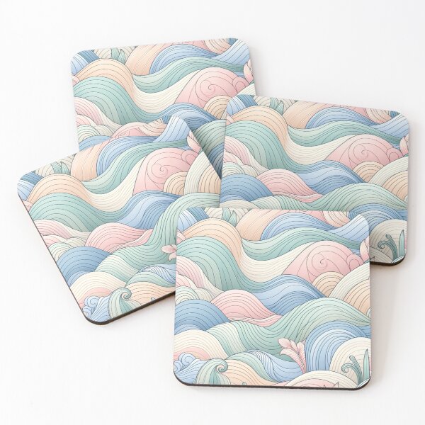 Item preview, Sandy Beach Soft Pastel Waves designed and sold by GracePaigePlaza.