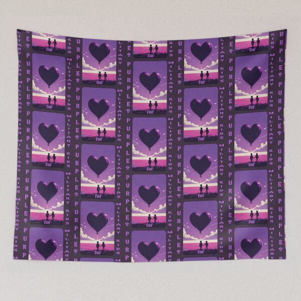 Item preview, Purple [with an up arrow] for military kids (#07) designed and sold by SolidEarthArt.