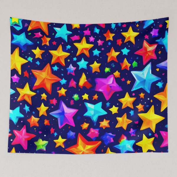 Item preview, Vibrant Volumetric Star Art designed and sold by Health And Fitness Posts e-Store.
