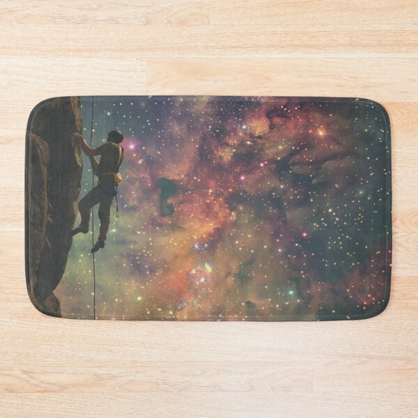 Item preview, Climber tackling challenging route cosmic sky Active Outdoors Inspired Art designed and sold by CDC40.