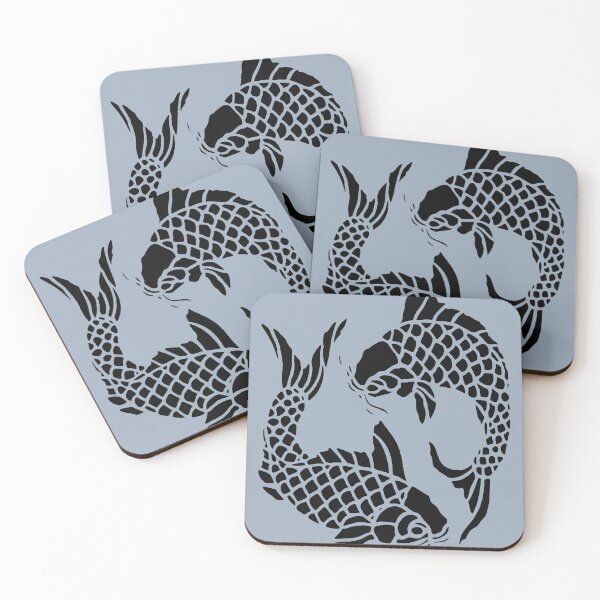 Item preview, Koi Carp Fish Black Cut Out designed and sold by taiche.