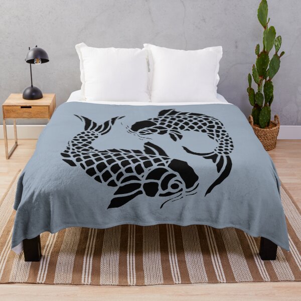 Item preview, Koi Carp Fish Black Cut Out designed and sold by taiche.