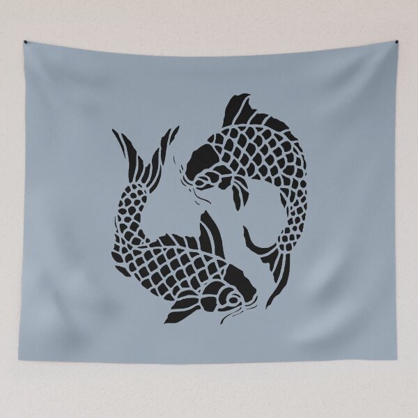 Item preview, Koi Carp Fish Black Cut Out designed and sold by taiche.
