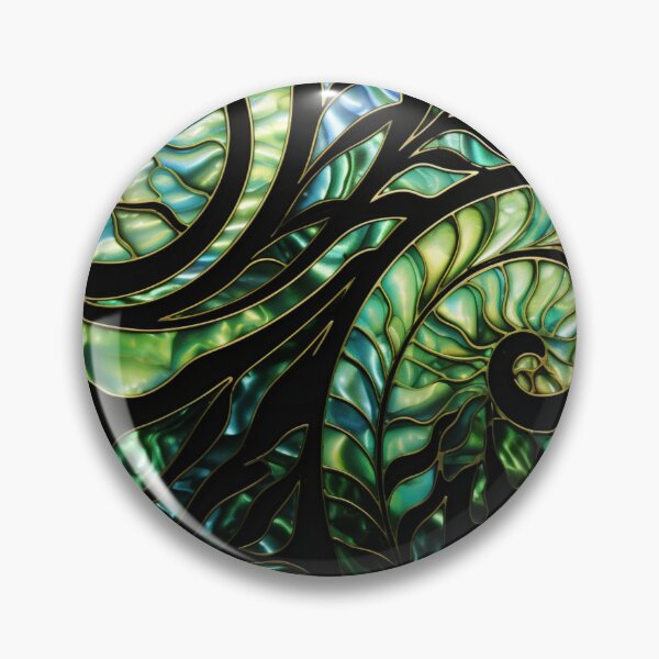 Item preview, New Zealand Māori Paua Pattern Koru Design 3 designed and sold by GrinGalore.
