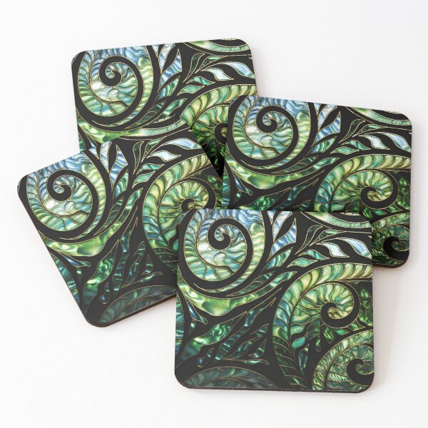 Item preview, New Zealand Māori Paua Pattern Koru Design 3 designed and sold by GrinGalore.