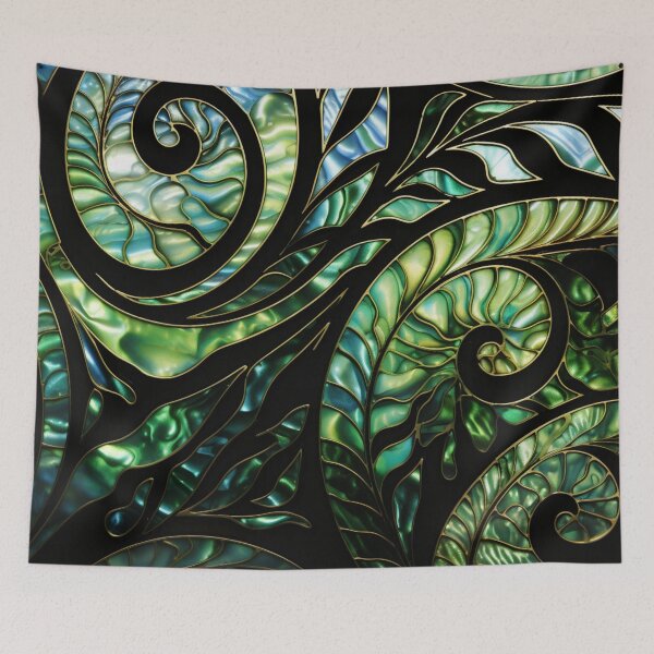 Item preview, New Zealand Māori Paua Pattern Koru Design 3 designed and sold by GrinGalore.