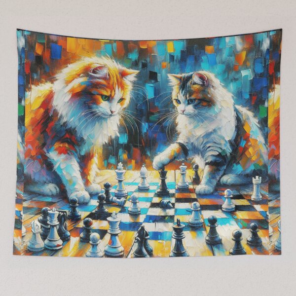 Item preview, Cats Playing Chess designed and sold by NinniSilver.