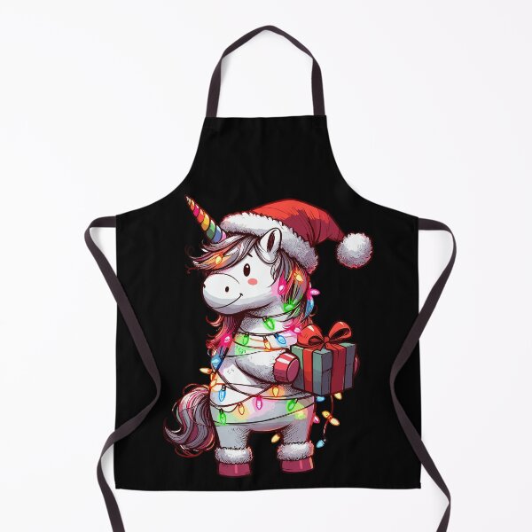 Item preview, Unicorn Wearing Santa Hat, Holding A Present Box Xmas designed and sold by Artistoos.