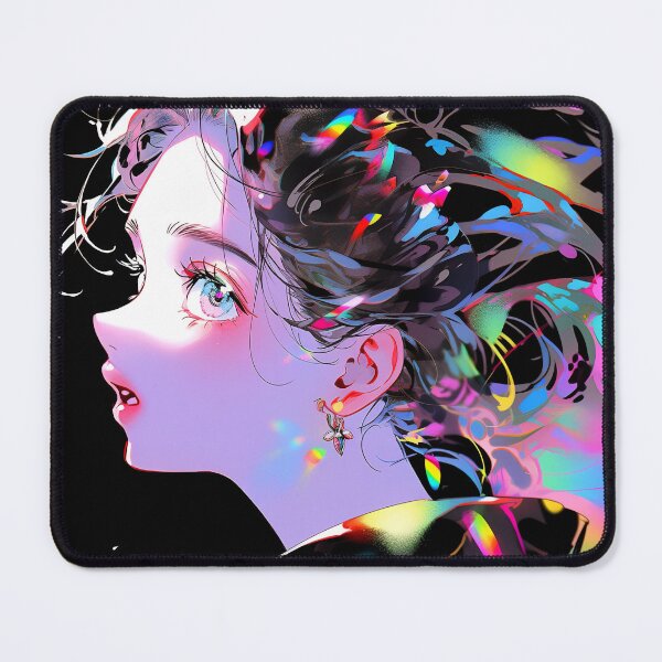Item preview, Abstract Chromatic Luminescent Anime Girl designed and sold by bubblegoth.