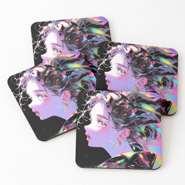 Item preview, Abstract Chromatic Luminescent Anime Girl designed and sold by bubblegoth.