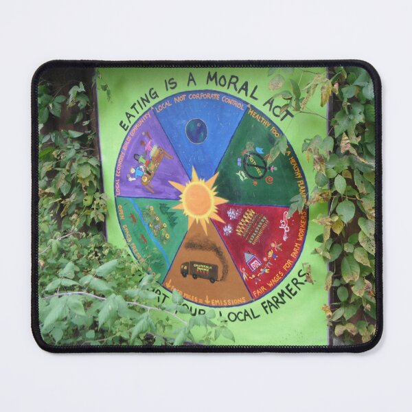 Item preview, Eating is a Moral Act - Shed Mural from Hippie Farm In Western Ma designed and sold by WigOutlet.