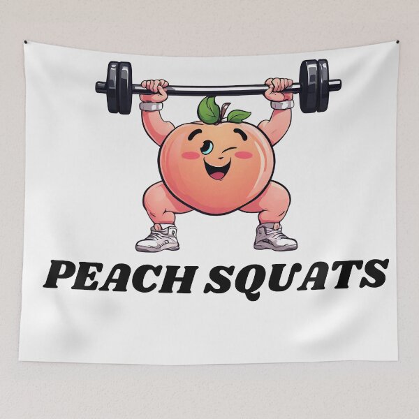 Item preview, MUSCLE-LOVING PEACH SQUATS designed and sold by Yeyishop.