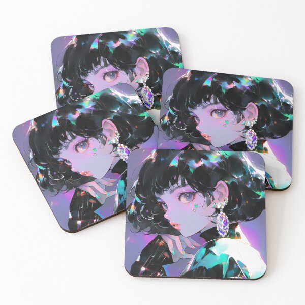 Item preview, Edgy Retrofuturistic Shimmer Anime Girl designed and sold by bubblegoth.