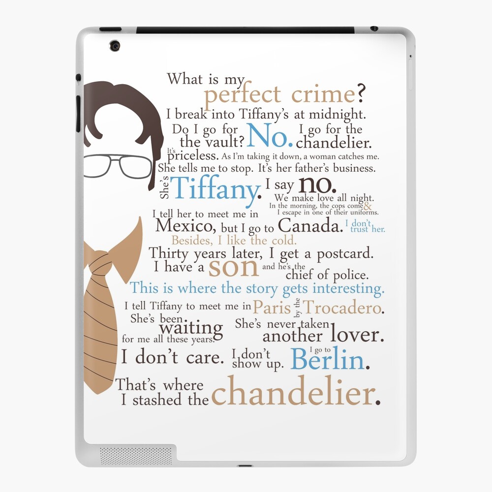 Dwight S Perfect Crime Ipad Case Skin By Jennifuh Redbubble