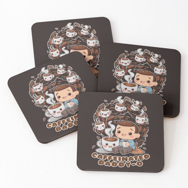 Item preview, Caffeinated Daddy-O - Kawaii designed and sold by Rockin-Rainbow.